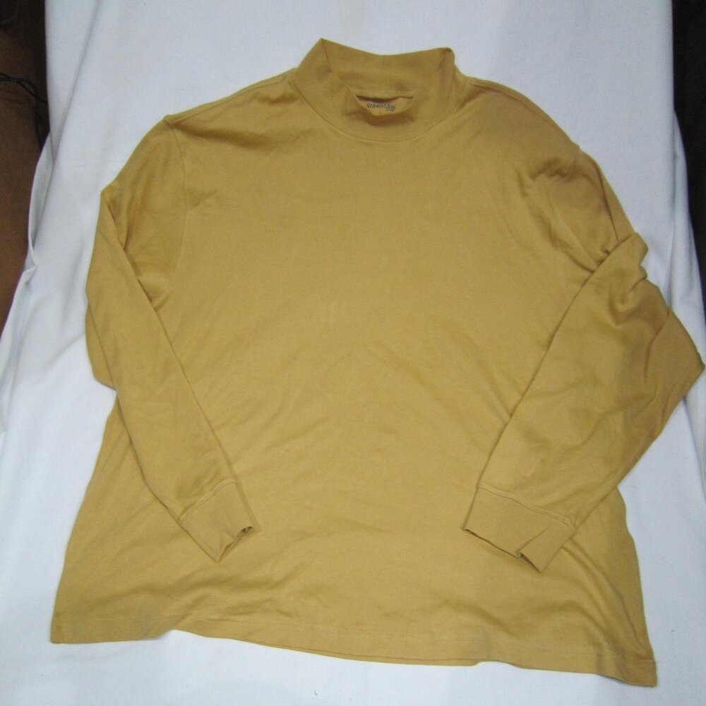 St. John's Bay Yellow Gold, Men's Mock Turtleneck shirt, sz. XL